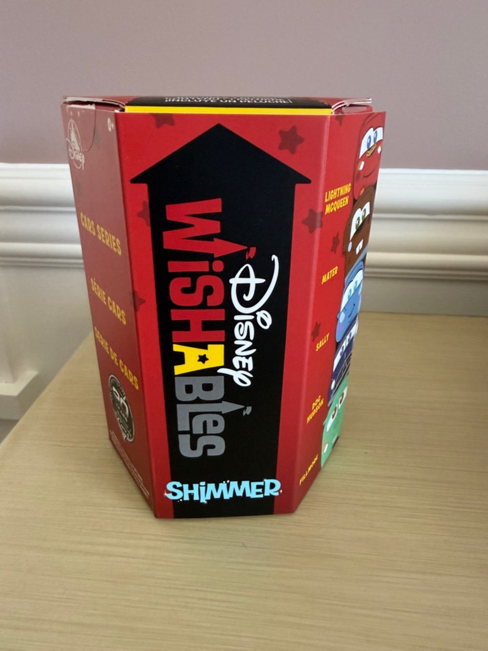 Disney Wishables Shimmer Collectible Mystery Box- opened lightening McQueen